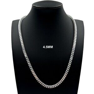 Real 925 SOLID Sterling Silver 4.5mm Franco Link Chain Necklace 26" inch